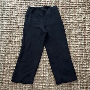 Vintage Y2K Grace Dane Lewis 100% Silk Wide Leg Pants Womens 6 Black Lined